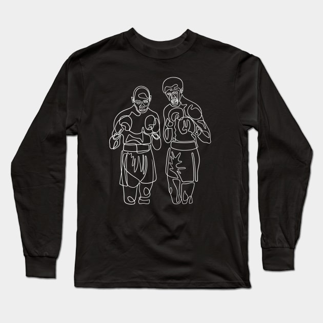 Boxers M.Hagler & T.Hearns Long Sleeve T-Shirt by JamesLoCreative